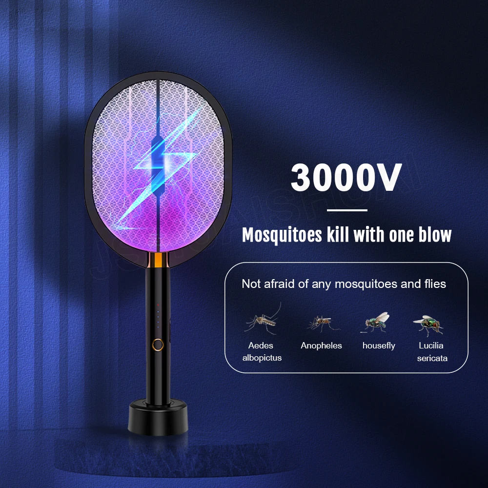 

2021 New Usb Photocatalyst Mosquito Killer Household Mosquito Trap Mosquito Lamp Rechargeable 2-in-1 Electric Mosquito Swatter