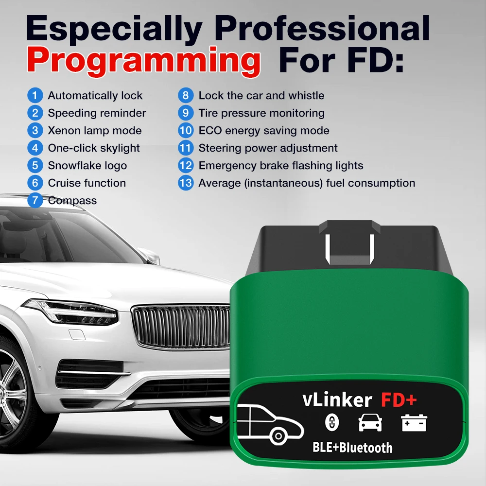 Vgate vLinker FD + ELM327 BT4.0-беспроводной FORScan для Ford wifi OBD2 автомобильный диагностический