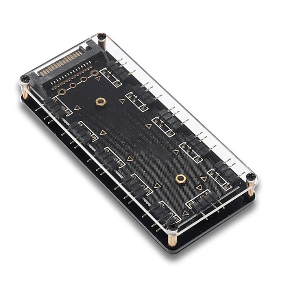 Кулеры для ПК Gigabyte MSI ASUS 10-портовый RGB-вентилятор хаб настольного SATA Power 5 В 3PIN