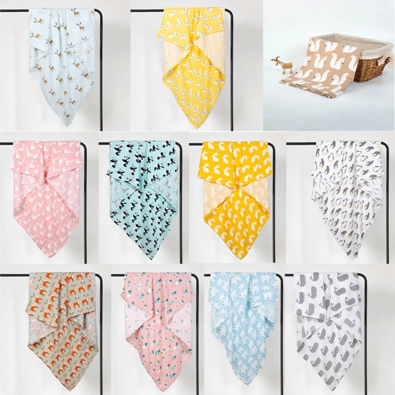 

Cotton Baby Blanket Newborn Bath Gauze Swaddle Wrap Sleepsack Stroller Cover P31B