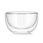 Двухслойная термостойкая стеклянная чаша, высококачественный боросиликатный салатный столовый прибор, термостойкая посуда