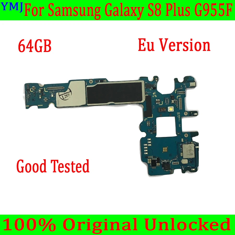 Для Samsung Galaxy S8 Plus G955F оригинальная разблокированная материнская плата 64 ГБ с