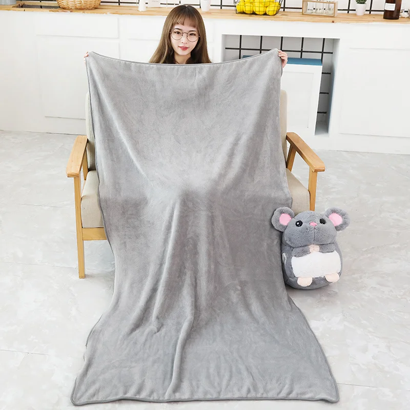 40 см Kawaii кукла мышка подушка одеяло мягкое теплое одеяло мыши плюшевые игрушки хомяк кукла мышка портативное одеяло подарок для девочки