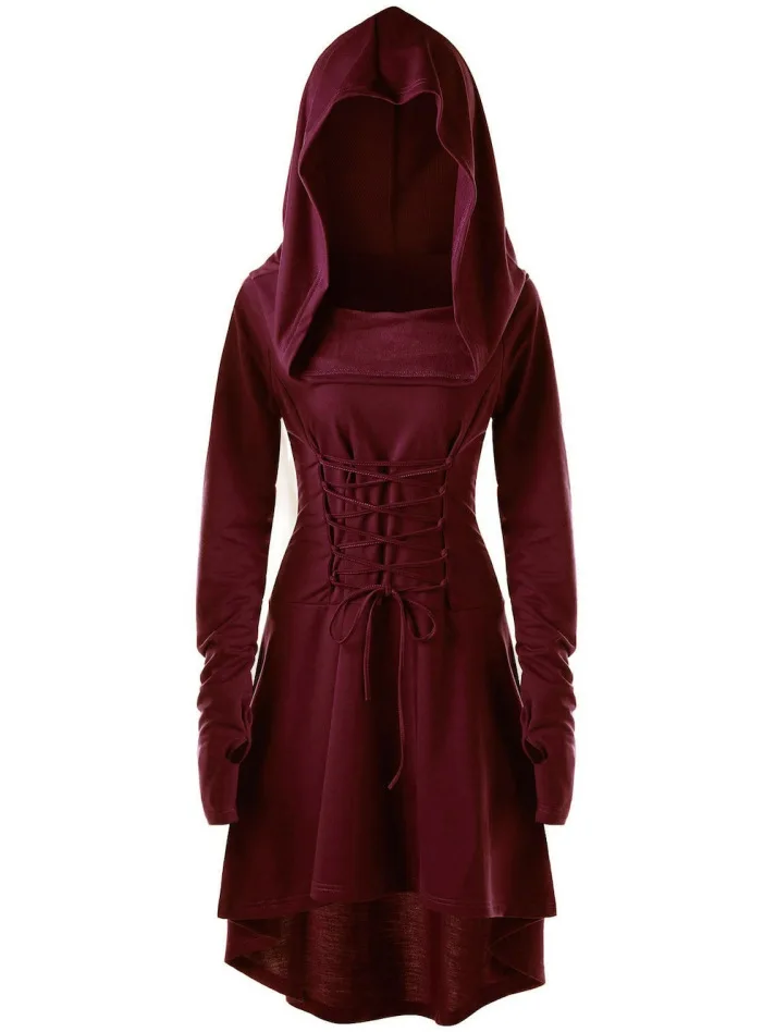 Женский костюм принцессы на шнуровке повседневное винтажное платье в