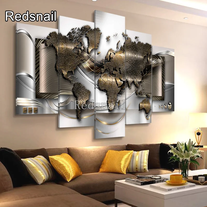 

2020 the latest diamond painting living room wall art 5 world maps, diamond Mosaic home decoration picture Mosaic TT2904