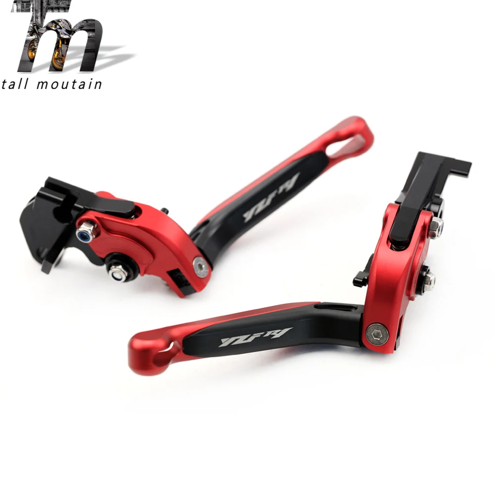 Brake Clutch Lever For YAMAHA YZFR1 YZF-R1 2002-2003 Black+Red Motorcycle Adjustable Folding Extendable Logo YZF R1 | Автомобили и