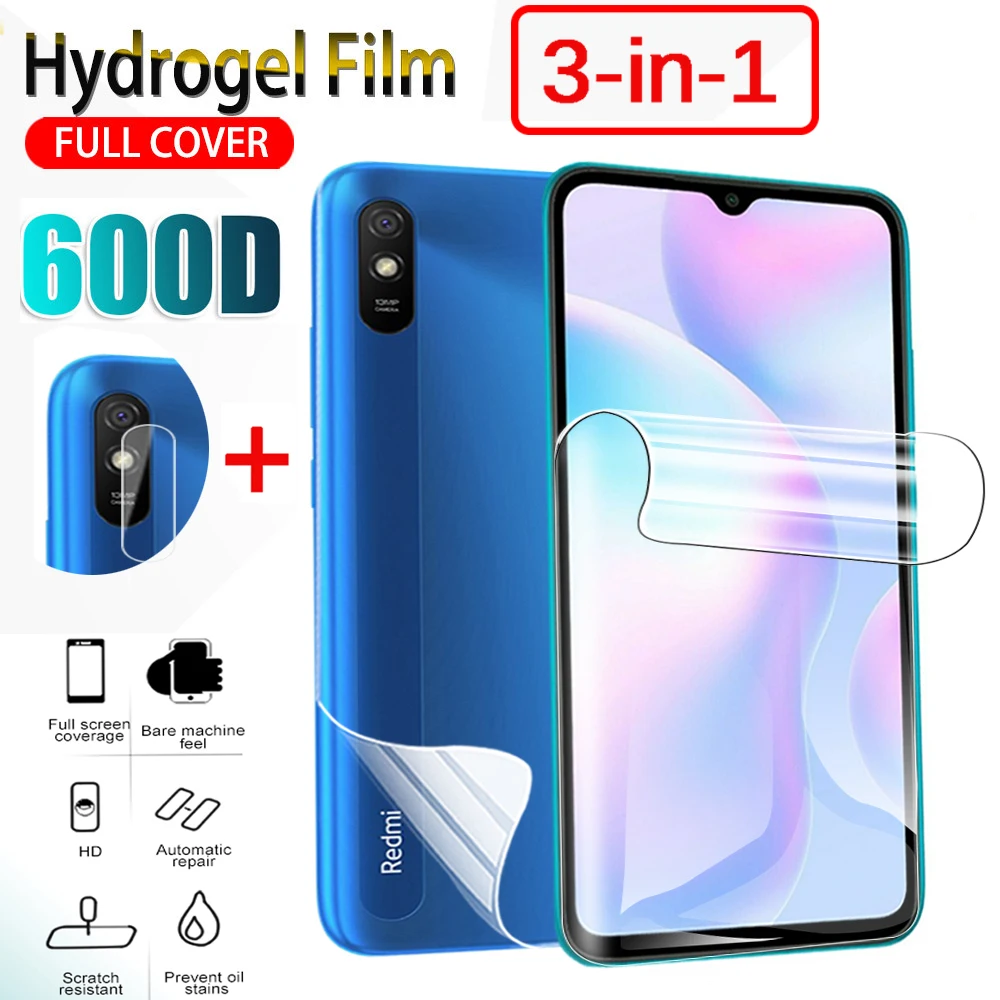 3 в 1 гидрогель пленка среднего класса против царапин и камеры объектив Защитная