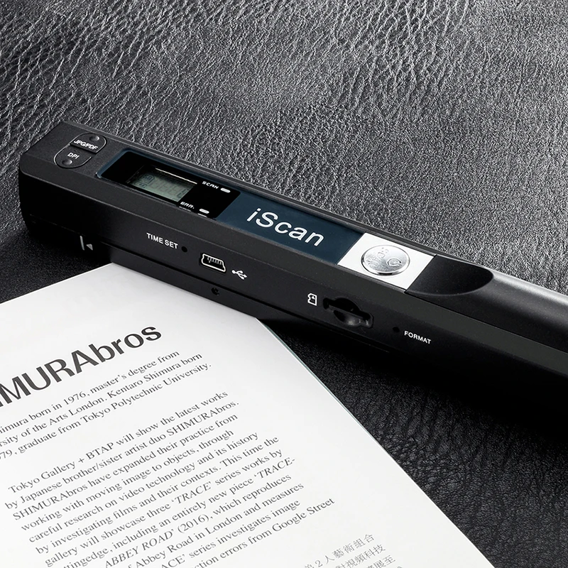 Портативный ручной сканер документов iScan фотосканер книг A4 900DPI USB ЖК дисплей