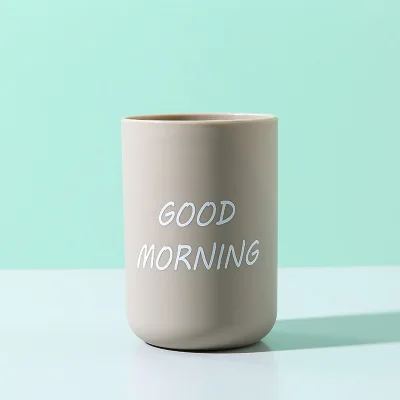 Coffee Простой скандинавский Путешествия Портативная стиральная чашка ванная комната наборы пластиковый держатель чашки для зубной щетки хорошее утро зубная щетка органайзер для хранения - Цвет: Coffee