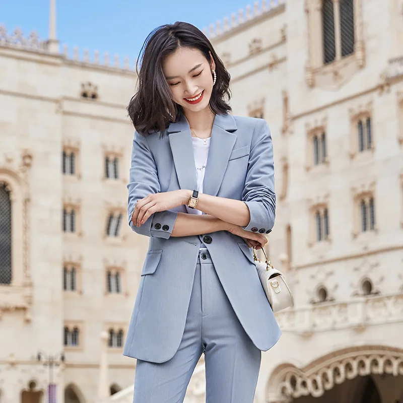 High Quality Fabric Ladies Professional Formal Business Suits Women Pantsuits with Pants and Jackets Coat OL Styles Blazers | Женская