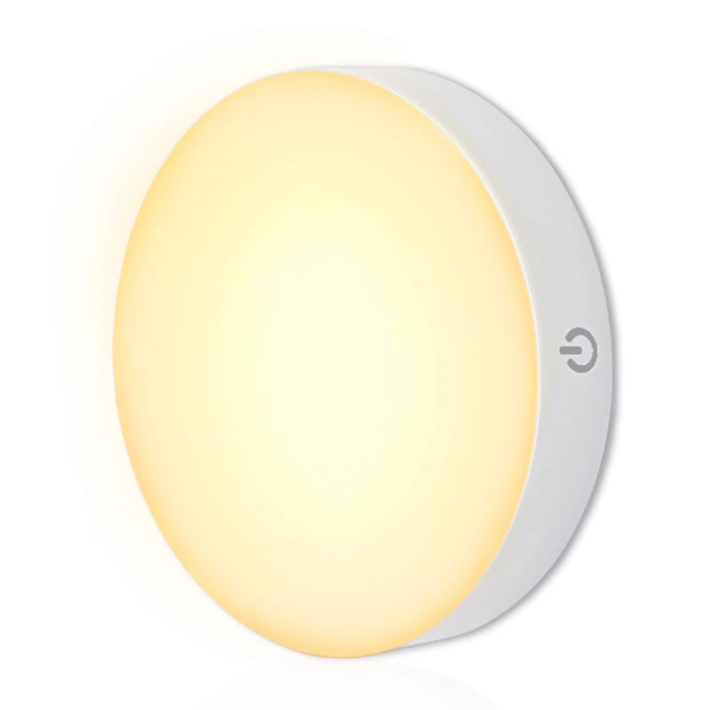 touch night lights dimmable warm light with usb rechargeable battery for cabinet wardrobe kitchen closet bedside led puck light free global shipping