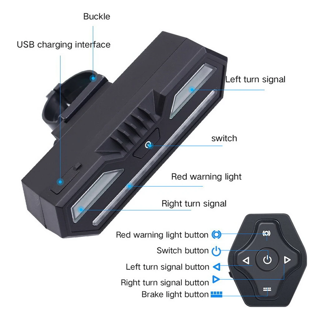 

Wireless Remote Control LED Bicycle Tail Lamp USB Chargings Bicycle Lights Lamp Bicycle Tail Light Bicycle Light Waterproof