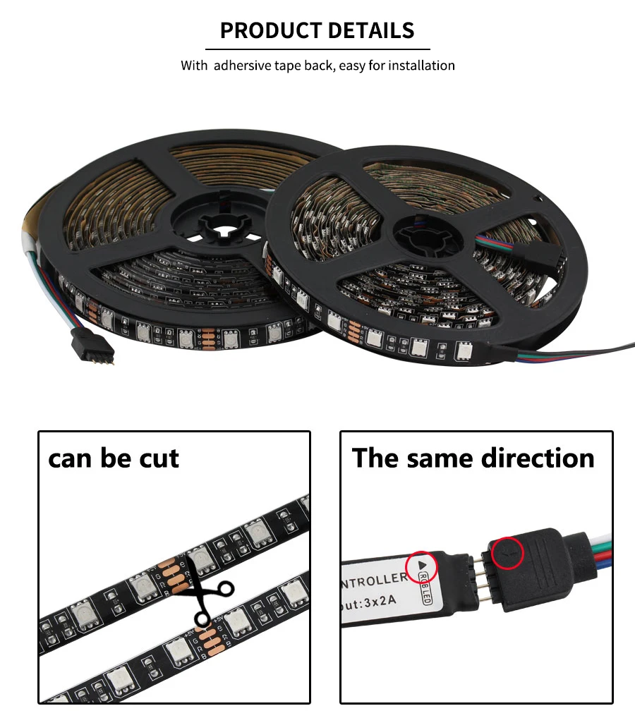 5 V SMD 5050 Светодиодная лента USB лампа лента RGB подсветка ТВ USB Светодиодная лента лампа Водонепроницаемая 5 V 60Led/m 1m RGB с 3 17 пультом дистанционного управления