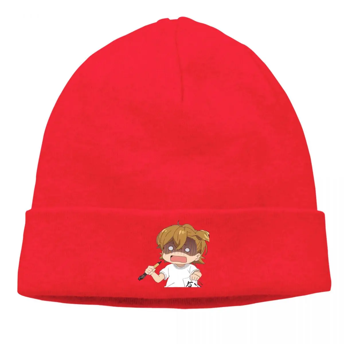 

Barakamon Japanese Anime Calligraphy Handa Skullies Beanies Kawaii Scared Naru Knitted Bonnet Hats Men Women's Street Ski Cap