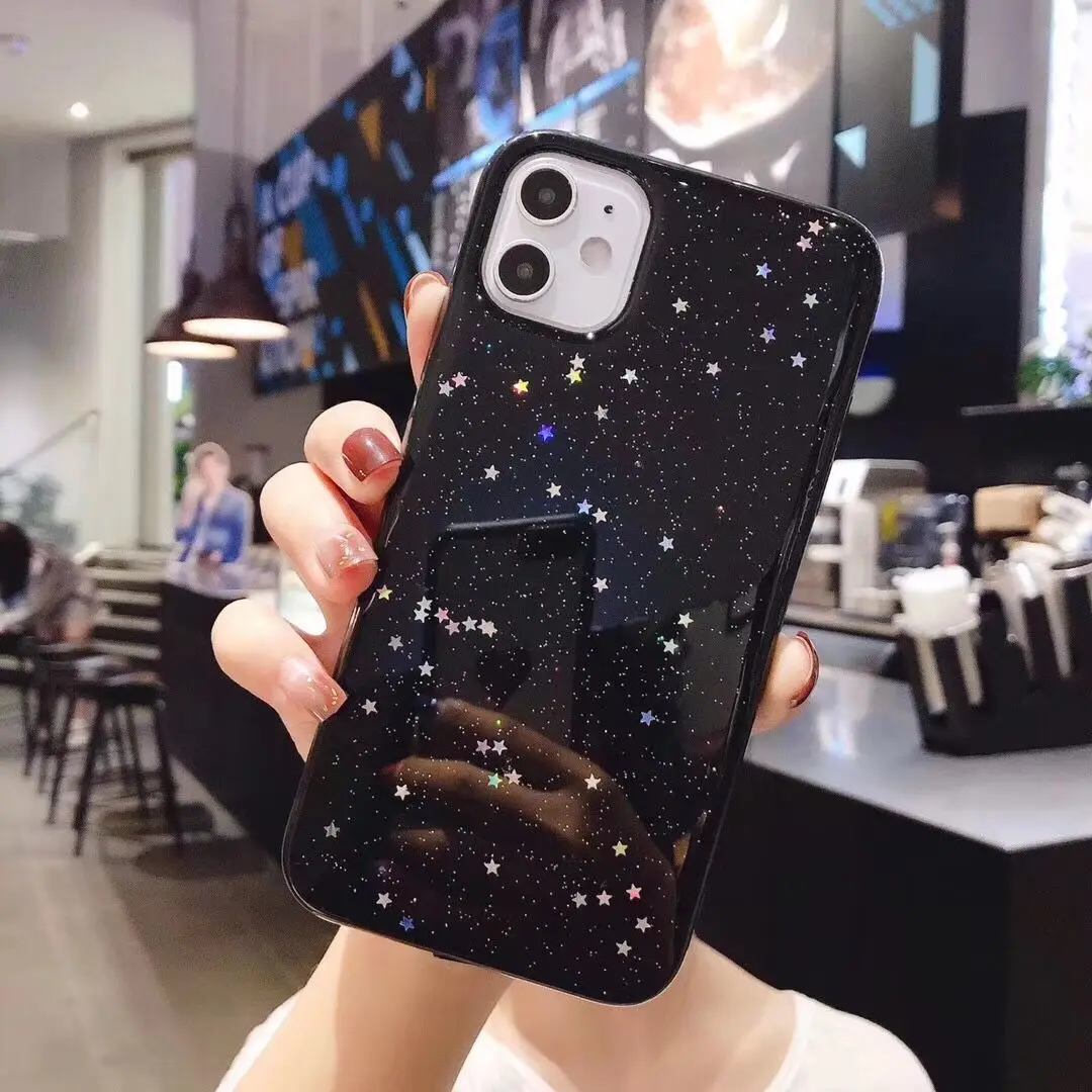 LOVECOM постепенная блестящая Звезда чехол для телефона для iPhone 11 Pro Max XR XS Max 6 6S 7 8 Plus X Мягкая эпоксидная Милая прозрачная задняя крышка подарки