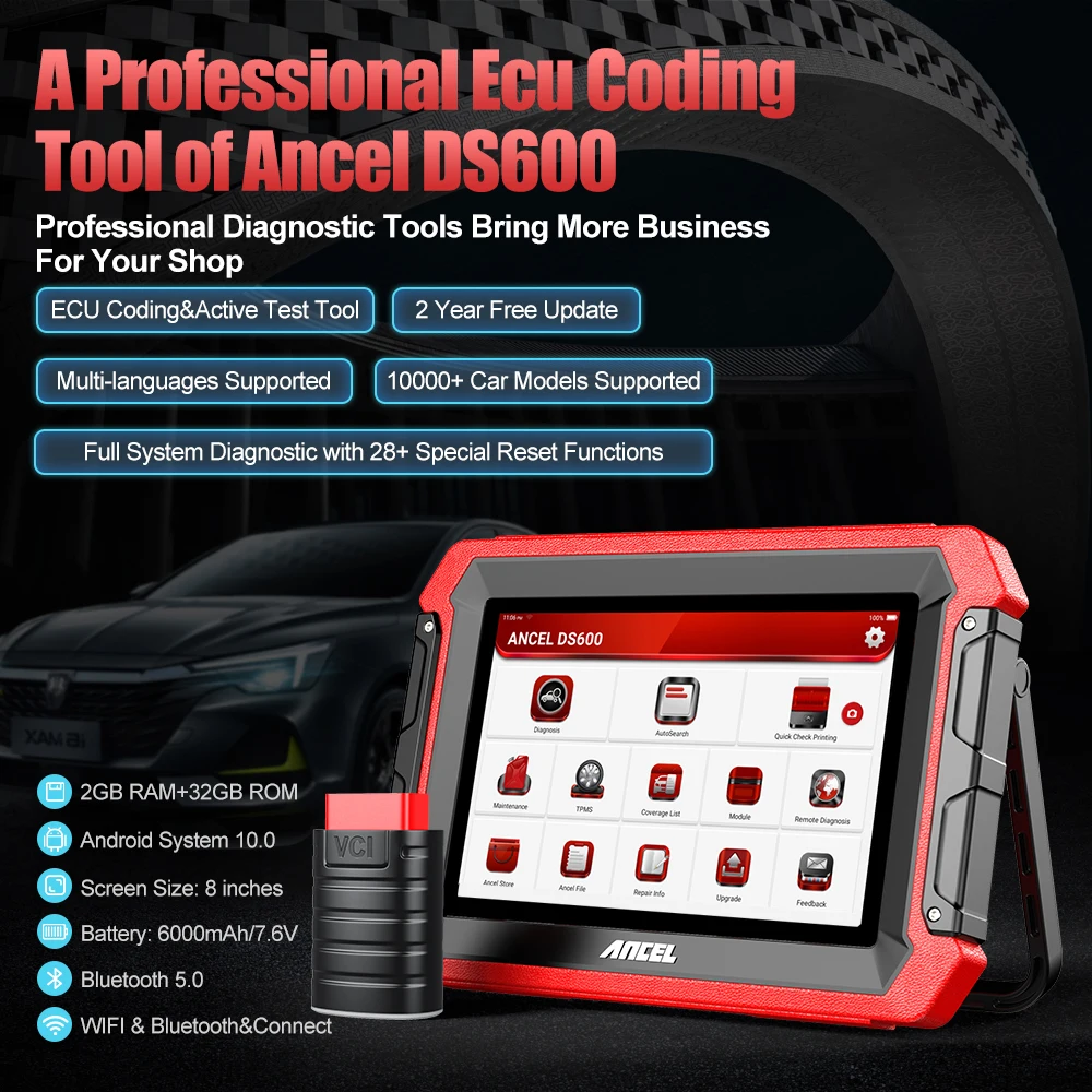 Автомобильный сканер ANCEL DS600 OBD2 профессиональный прибор для диагностики