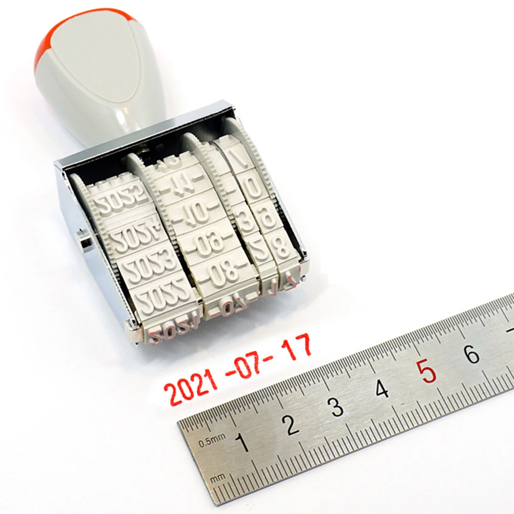 Винтажный подвижный штамп месяц дата DIY колесо цифровая Дата регулируемый ремень