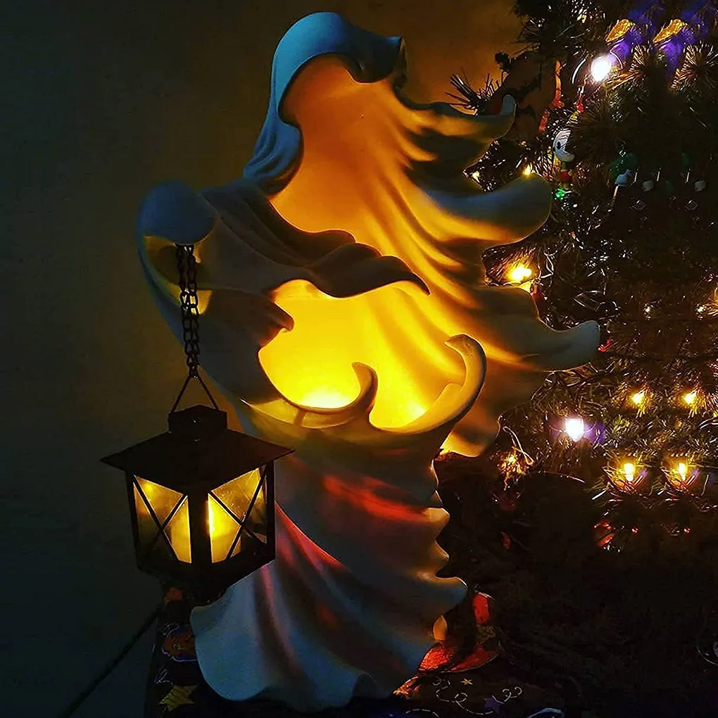 

Украшение из смолы, имитация статуи фонарик ведьмы, аксессуары для рукоделия, домашний декор для комнаты, Хэллоуин, украшение для сада, пода...