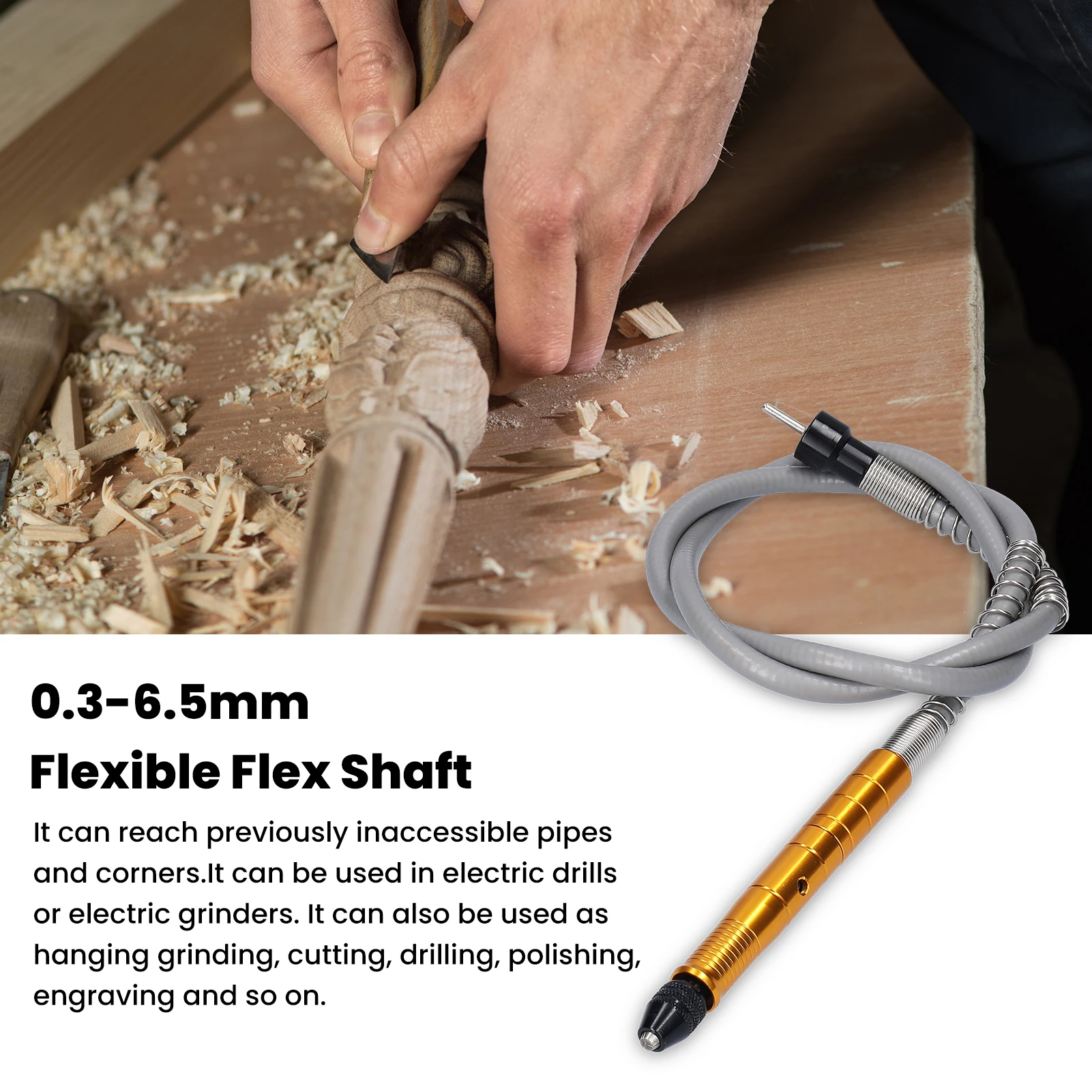 

Rotary Grinder Tool Flexible Flex Shaft 0.3-6.5mm Handpiece Electric Drill Rotary Tool Electric Grinder Accessories