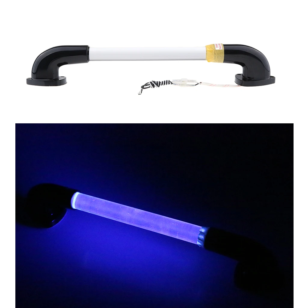 

18" Door Assist Bar Handle Blue LED Light 12V For Marine RV Yacht