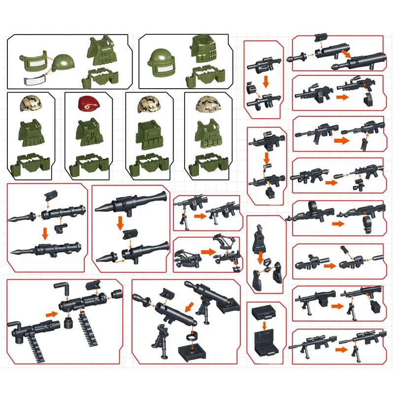 Новый русский конструктор Oenux ALPHA Force Современная Военная фигурка MOC маленький