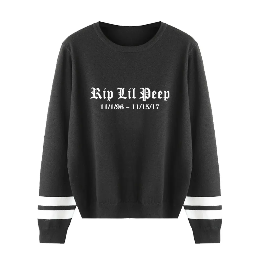 Осенние свитера в стиле хип хоп с круглым вырезом подходящие для Lil peep весенние