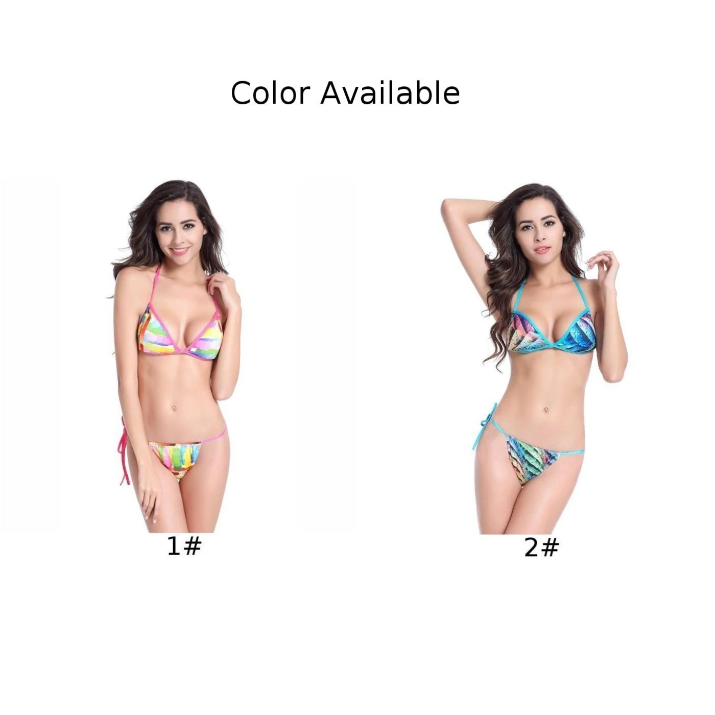 

Women Brazilian Bikini Set Bandage Push-Up Padded Swimwear Swimsuit Bathing Sexy 2021 Hot Sale Padded Bra Straps High Waist Swim