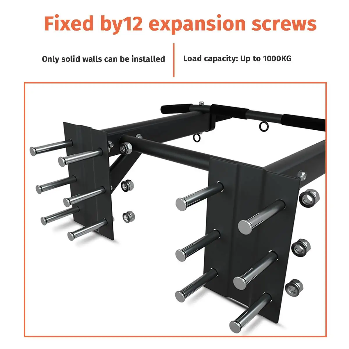 

Multifunctional Wall Mount Pull Up Bar Dip Station Horizontal Bar Chin Up Bar Indoor Fitness Equipment for Home Gym Heavy Duty