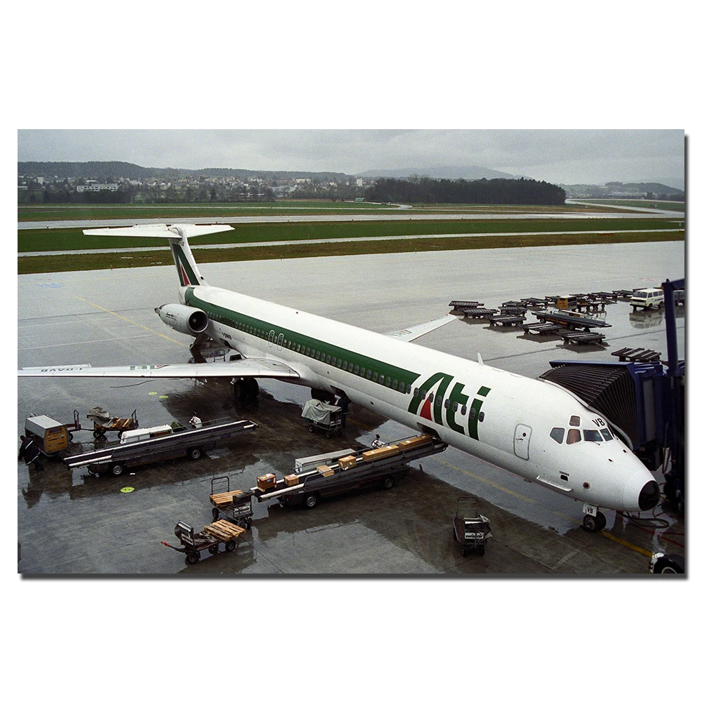 

McDonnell Douglas MD-82 плакат самолет холст для живописи стены искусства фотографии печати для Гостиная домашний декор