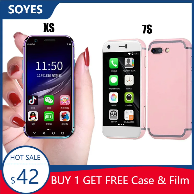 Мини смартфон SOYES XS 7S Поддержка Google Play 3 ГБ + 32 2 16 1 Гб 8 Android 6 0 маленький мобильный