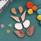 Новейшие кукольные уши, искусственные эльфийские уши, белые, натуральные, загаренные, темные, супер черные, кожа, куклы, аксессуары для детей, только уши, без куклы, игрушка