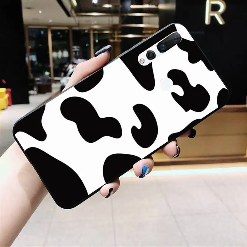Корпус Корпуса Телефона белого черного коровьего цвета для Huawei Nova 6se 7 7pro 7se honor 7A 8A