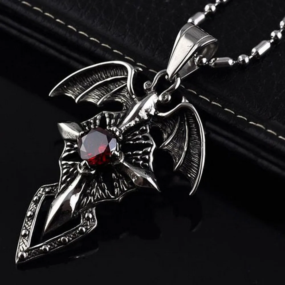 Модное мужское ожерелье косплей Дневники вампира готическое сказочное с красным