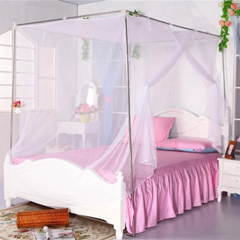 

Square Polyester Mosquito Net Extra Densenet Simple Soft Portable Single Double Bed Curtain Student Dormitory Household Beddings