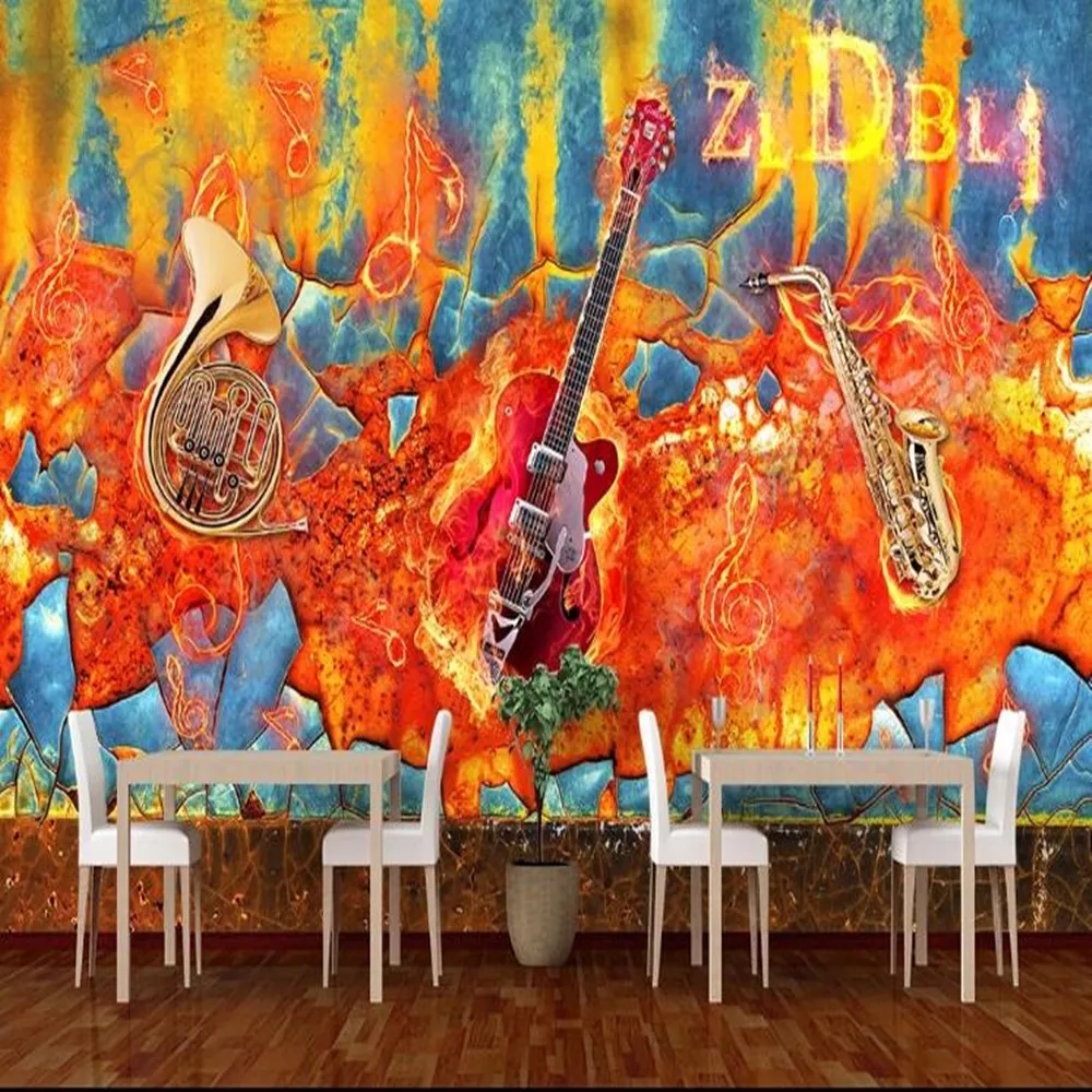 Милфи пользовательские 3D рок музыка Ретро фоновые обои роспись|Обои| |