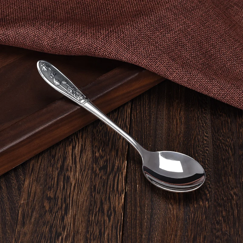 Серебряная ложка для ног из стерлингового серебра 999 пробы столовая посуда Baifu