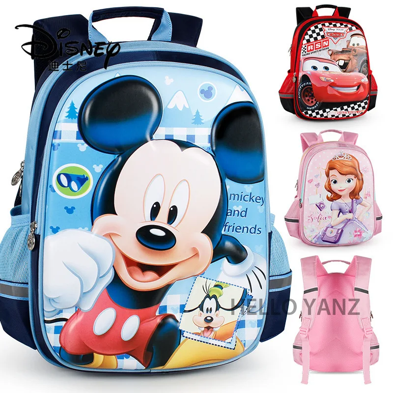 

Disney Genuine Children's Primary School 3D Mickey Minnie Cartoon Shoulder Waterproof Backpack Kids' Favorite Marvel Schoolbag