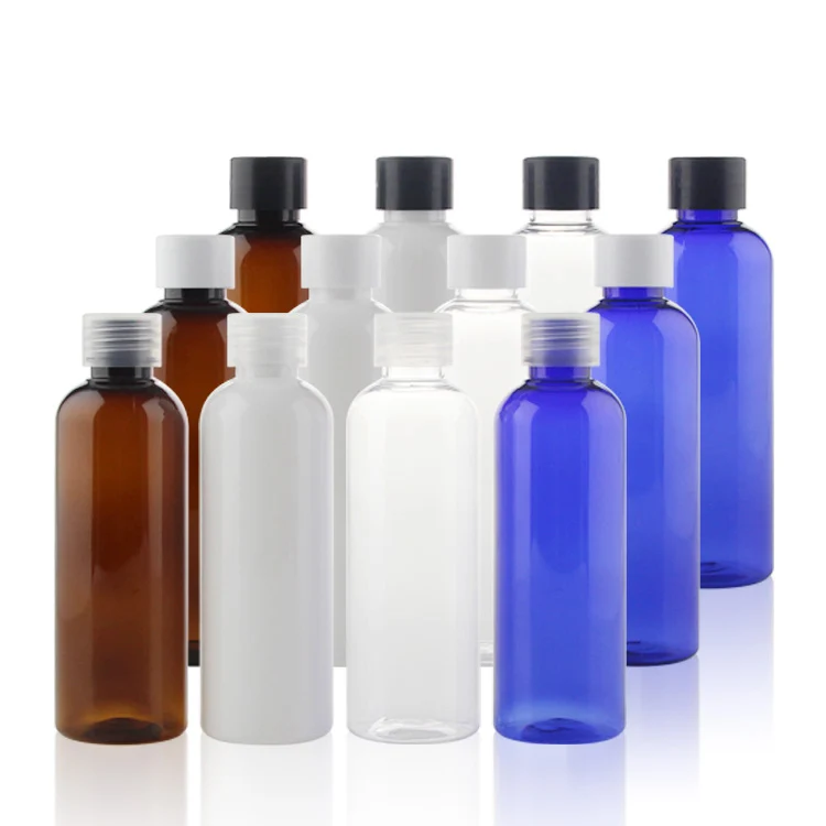 Бутылки для лосьона ПЭТ 100 мл жидкие разделяющие пластиковые колбы с пробкой