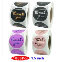 1 5inch 1000pcs kawaii thank you sticker seal label scrapbook aesthetic stationery back to school material journal circle supply