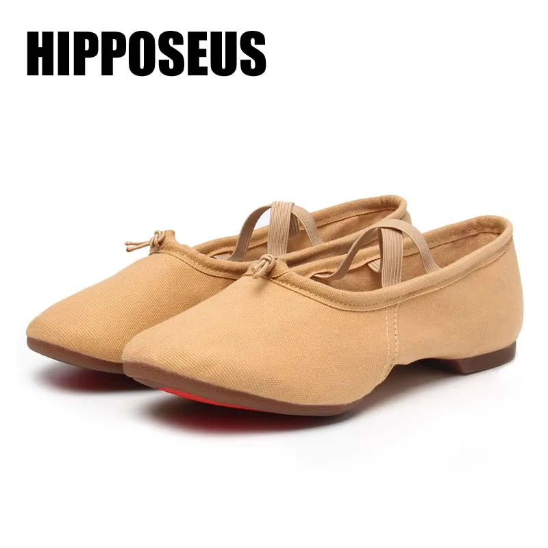 

Women Dance-Shoes Ballet Slippers Latin Dance Shoe For Ladies Girls Teachers Dancing Shoes Canvas Salsa Practise Shoes Hipposeus