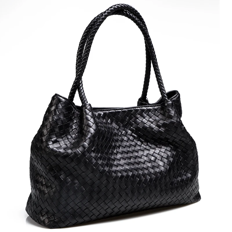 

Genuine Leather Woven Leather Handbags Women's Handbags Handbags Luxury Leather Shoulder Bags 2021 New, Minimalist Style New