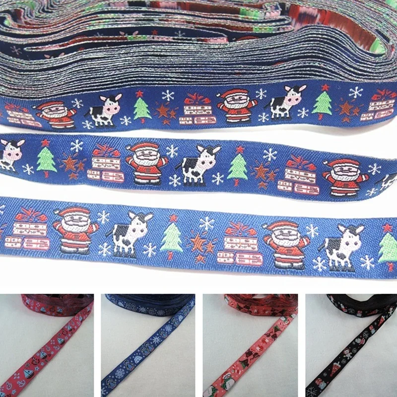 Рождественская серия Снеговик Снежинка морской серии 5/8 &quot(16mmX 5 ярдов) полиэстер