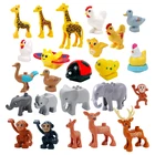 Конструктор детский жираф, олень, курица, слон