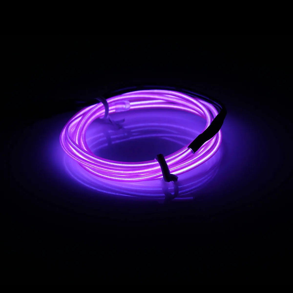 Purple Smuxi 1 м EL светодиодный EL провод Светодиодная лента DC 12 В Гибкая мягкая трубка провод неоновый светящийся автомобильный трос 10 цветов свет вечерние рождественские украшения - Испускаемый цвет: Purple