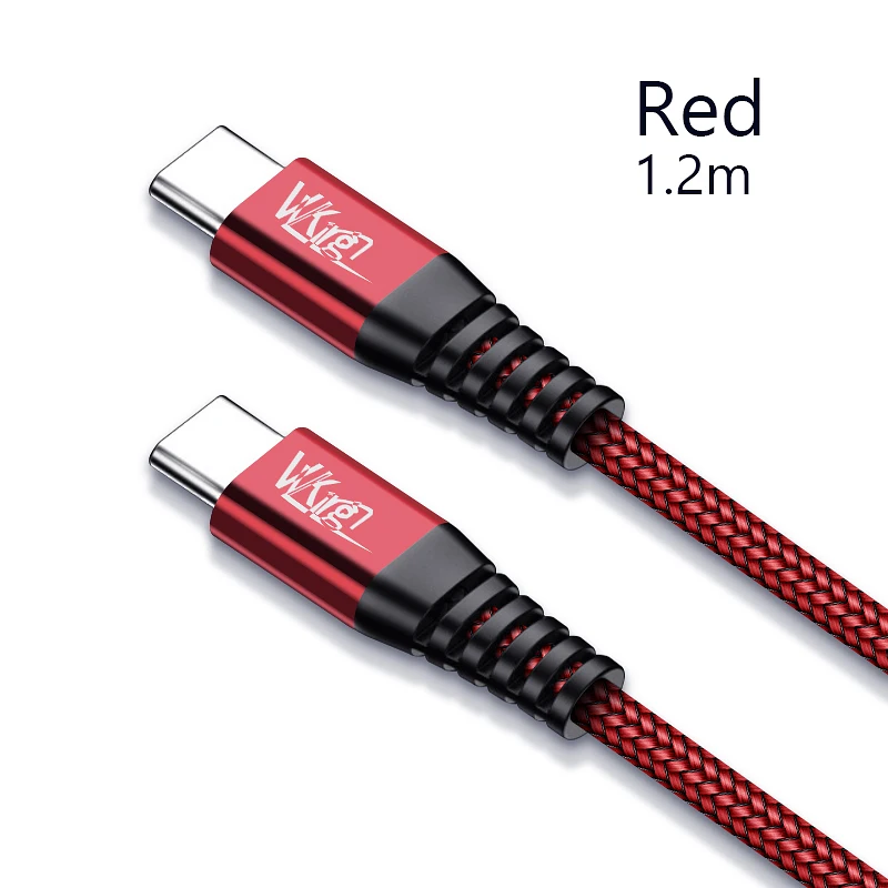 VVKing PD кабель для зарядки типа C-C кабель 1,2 м Быстрая зарядка для samsung huawei Xiaomi для MacBook PD3.0 type-C USB-C шнур для зарядки