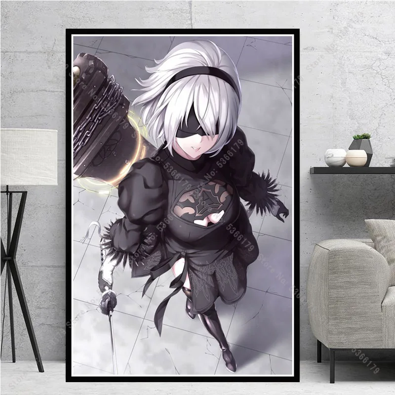 NT75 японский аниме подарок NieR Automata комический постер с принтом картина маслом