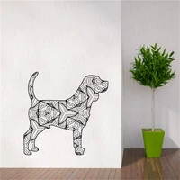 large geometry dog wall sticker for house decoration living room bedroom decor art decals mural wallpaper wl740