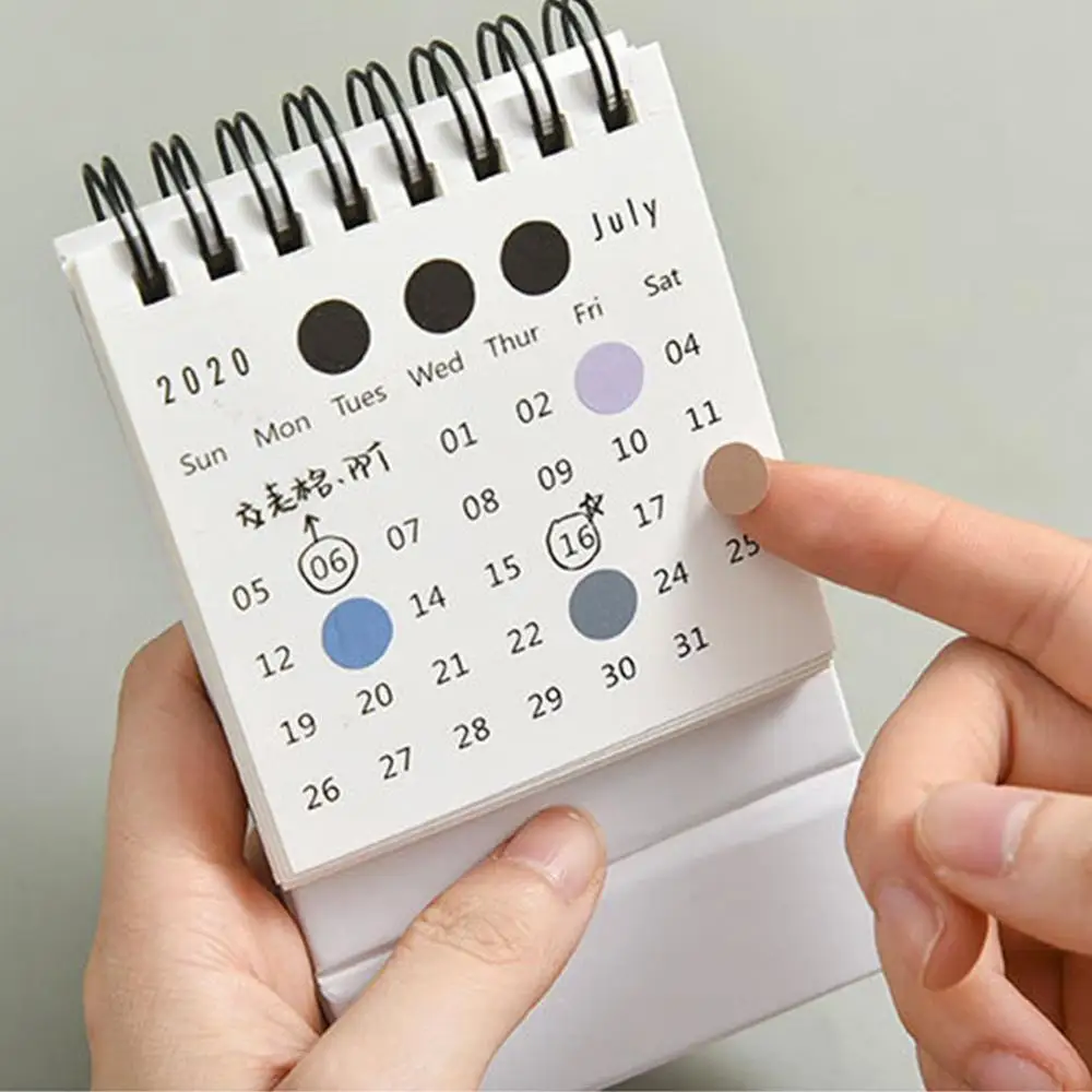 2021 тонкий Простой Настольный календарь освежающий мини офисные школьные
