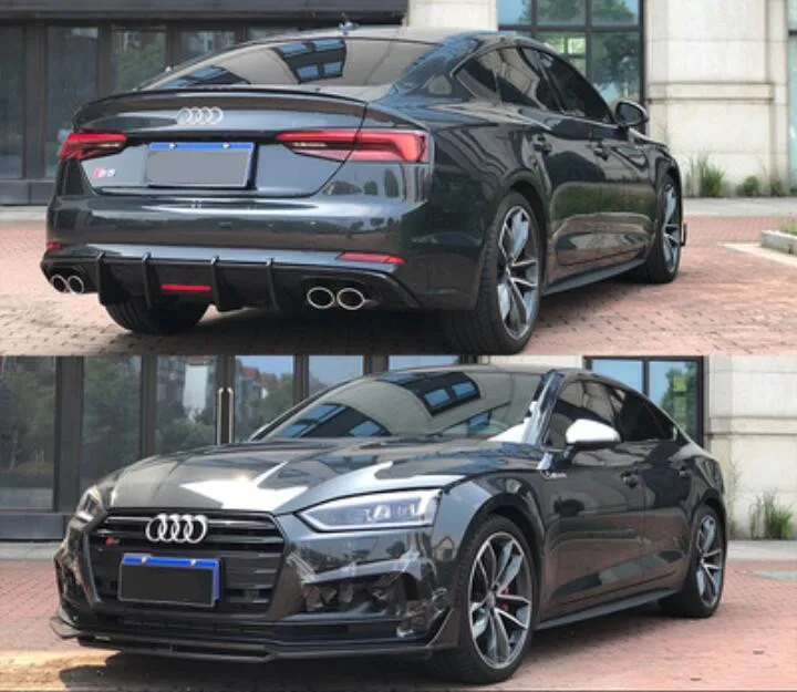 Диффузор для бампера переднего и заднего из углеродного волокна Audi A5 S5 RS5 2017 2018 2019
