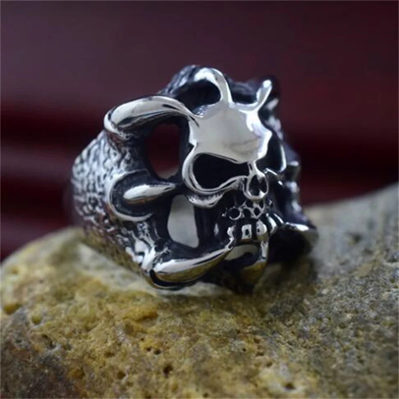Массивное мужское кольцо-скелет в стиле хип-хоп для танцев | Украшения и
